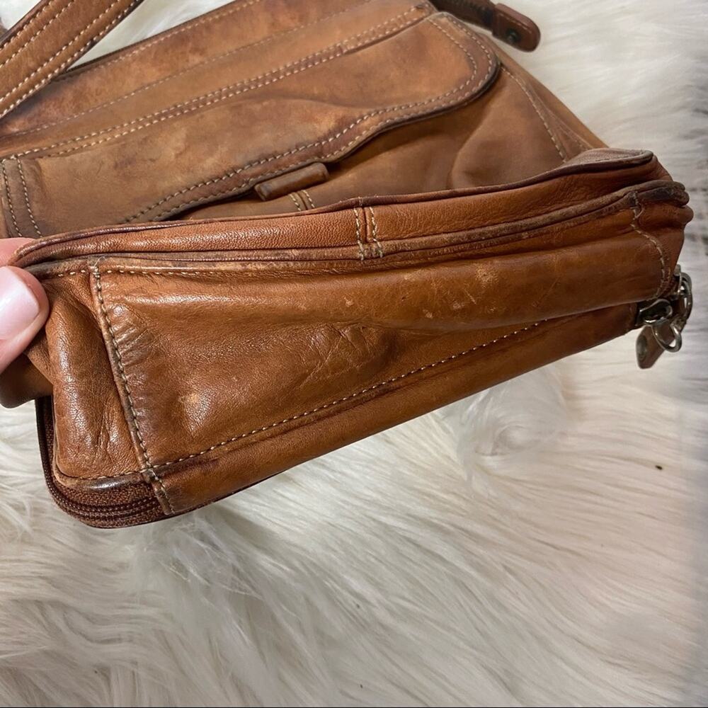 FOSSIL brown leather crossbody purse - Picture 15 of 16